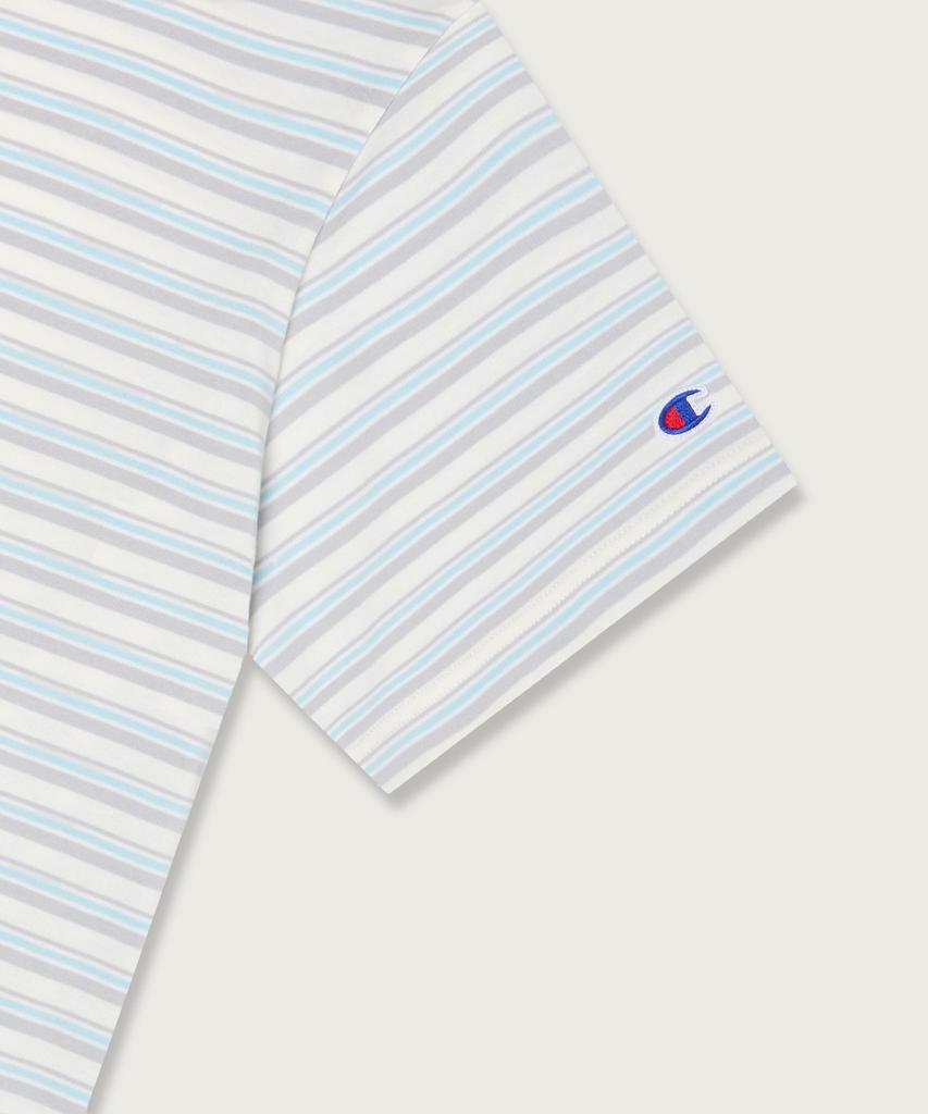 CHAMPION Striped T-Shirt Ecru