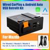 New Upgrade CarPlay Android Auto USB Hub OEM To Modify Mazda 3 2 6 CX3 CX5 CX8 CX9 MX5 Original Radio TK78669U0C Carplay Kit