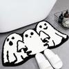 Halloween Door Mat Unwelcome Bat Doormat Gothic Skull Ghost Rug for Front Door Entrance Decoration Housewarming Gift