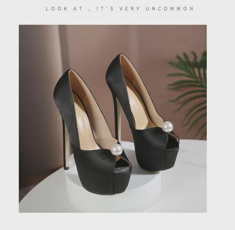 Стильные босоножки на платформе Stiletto Pearl – сексуальная водонепроницаемая обувь на высоком каблуке для женщин