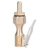 Brass Tire Inflator Locking On Chuck Compressor Pump Adapter with 6.5mm Barb Connector