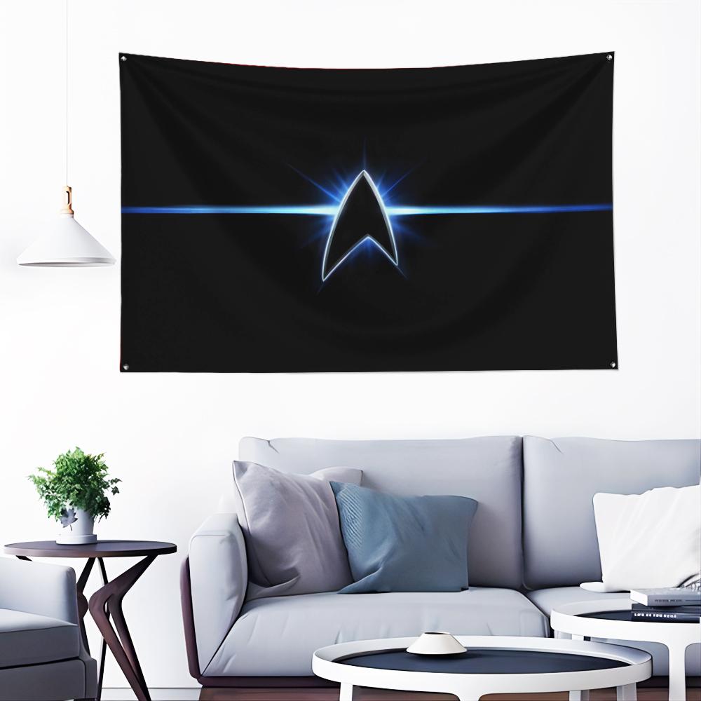 Флаг-знамя Star Trek из полиэстера с цифровой печатью для украшения гаража или улицы