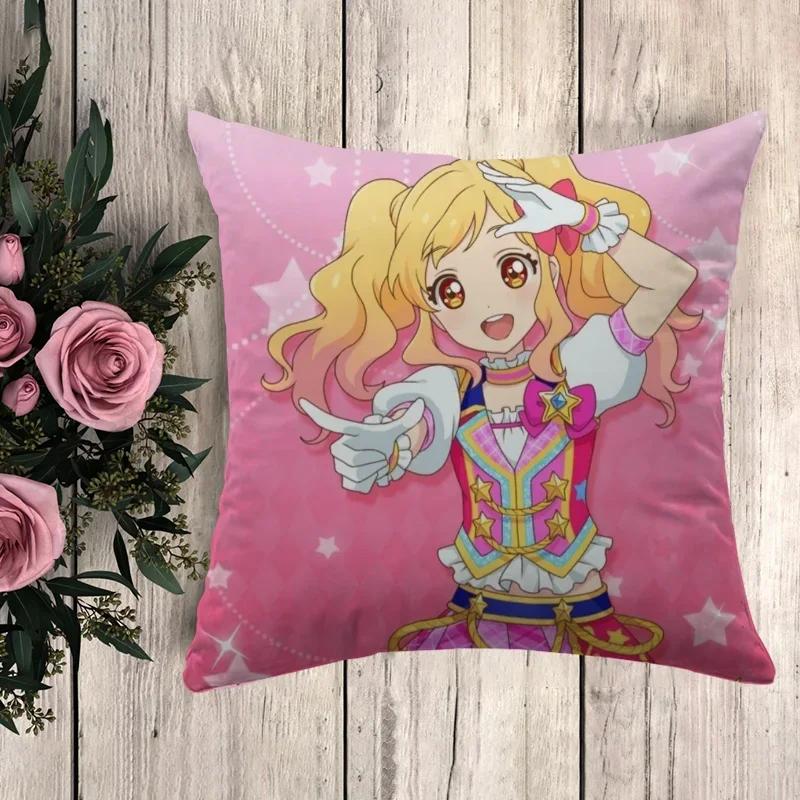 Наволочка A-Aikatsu Наволочки Декоративные подушки Аниме Наволочка Декоративные наволочки Чехлы для подушек Осенний декор