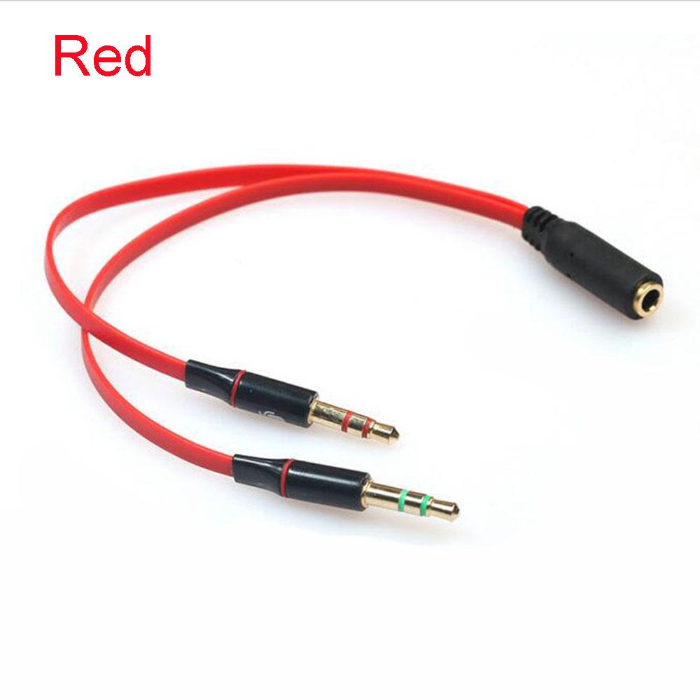 Professional Universal Earphone Microphone Splitter Audio Cable Headphone Earphone Adapter Cord