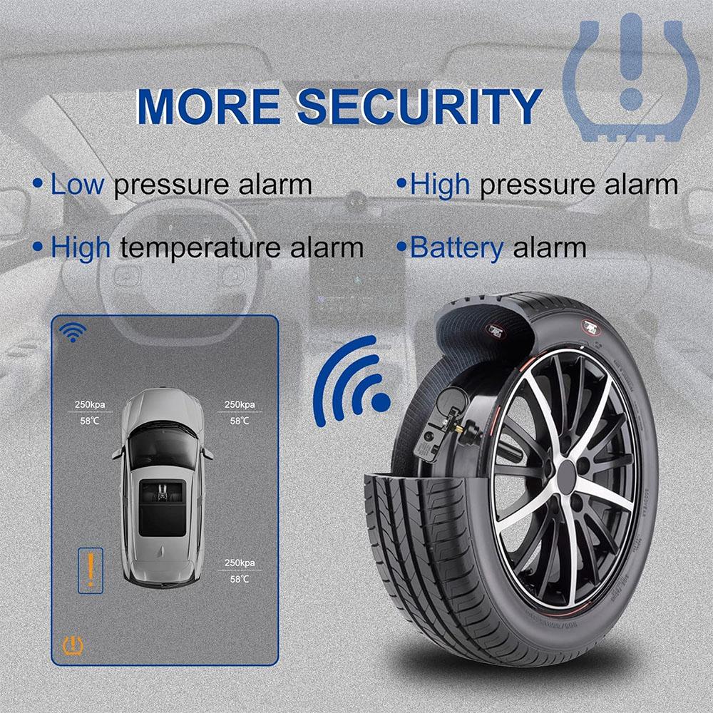 4Pcs 56029398AB TPMS 433MHz Tire Pressure Monitor Sensor For Dodge RAM Charger Durango Journey Fiat 500 68142397AA 68241067AB