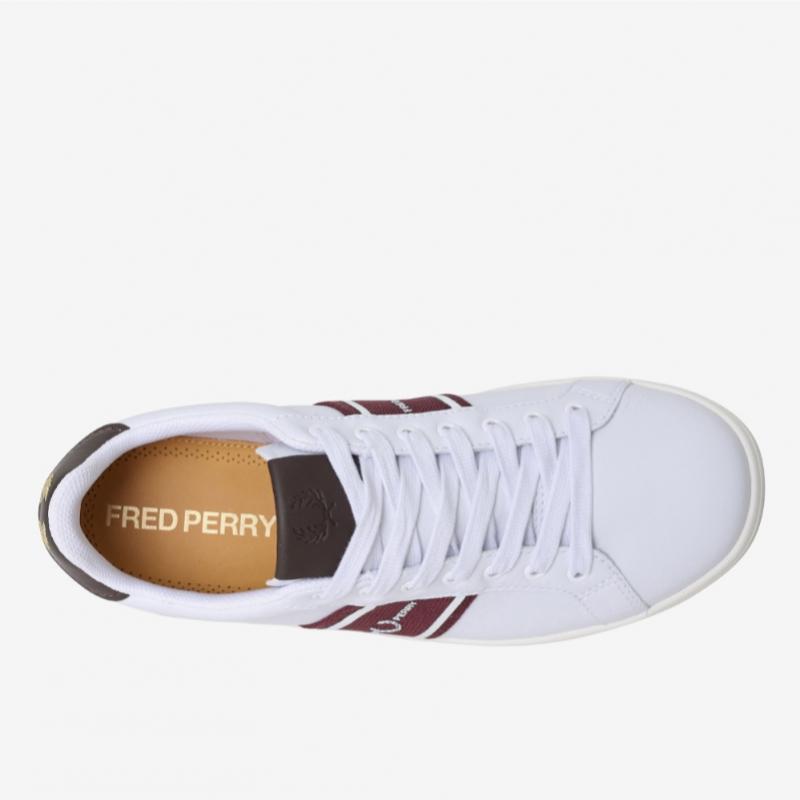Fred Perry Unisex Leather Sneakers Graphic Branded Mesh Sfpu2315305 300