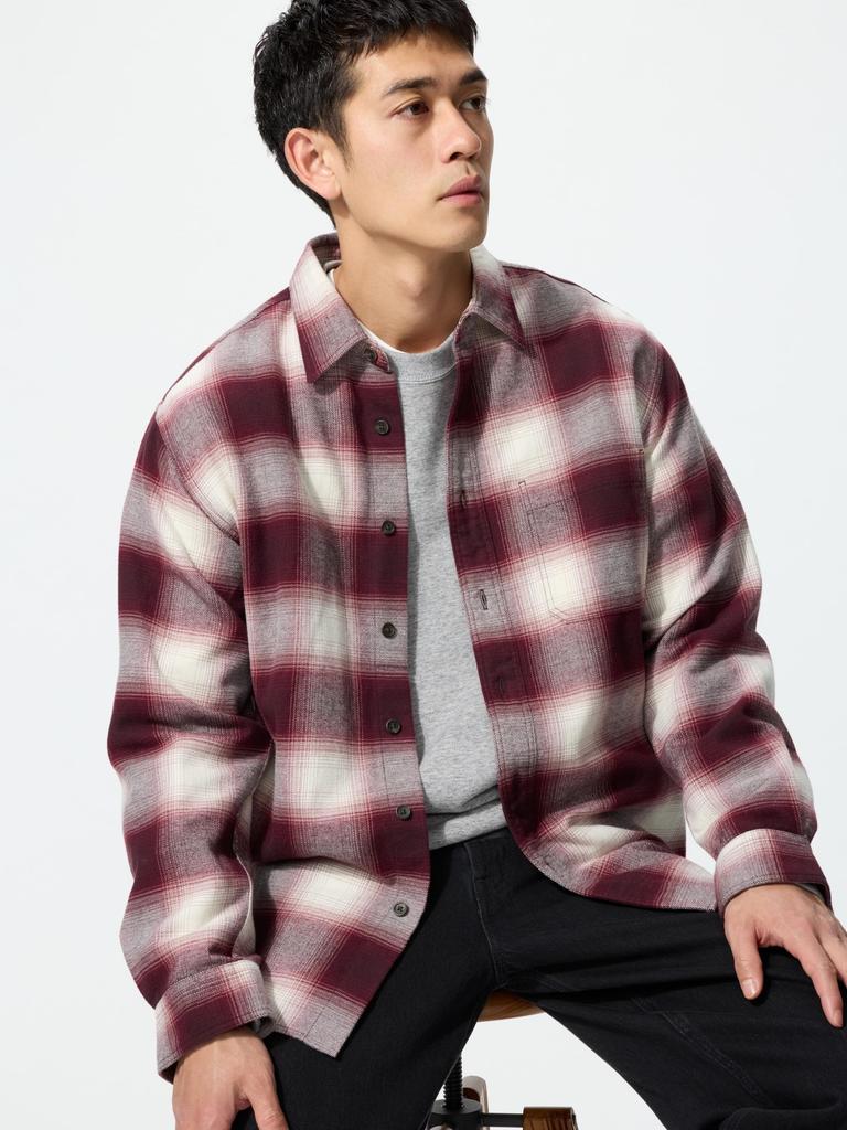 Uniqlo FlAnnel Check Shirt  Long Sleeve  A