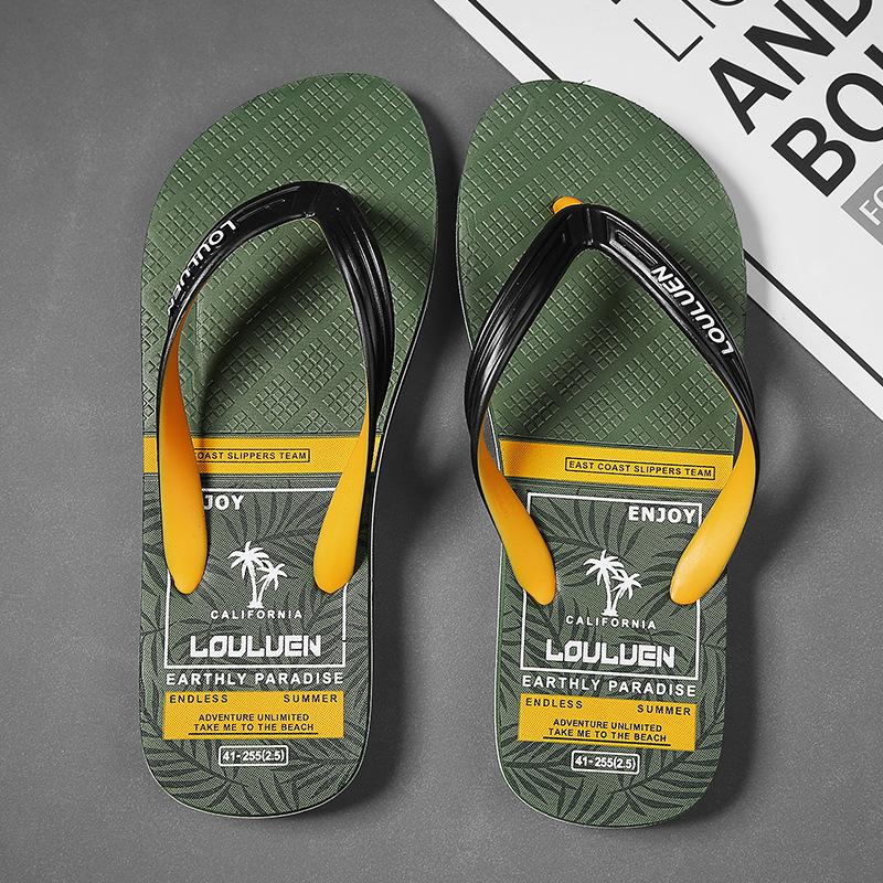 Summer New Beach Flip Flops Men's Fashion Trend Outdoor Casual Men's Slippers Cool Slippers Beach Clip On Slippers