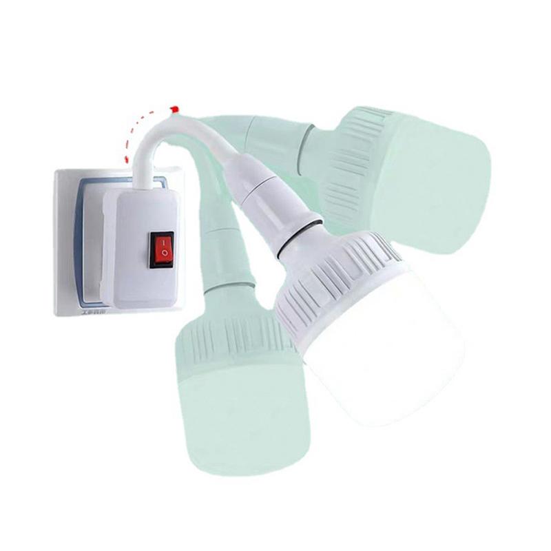 E27 Lamp Adjustable Light Flexible Bend Mobile Test Led Light Socket Light Plug