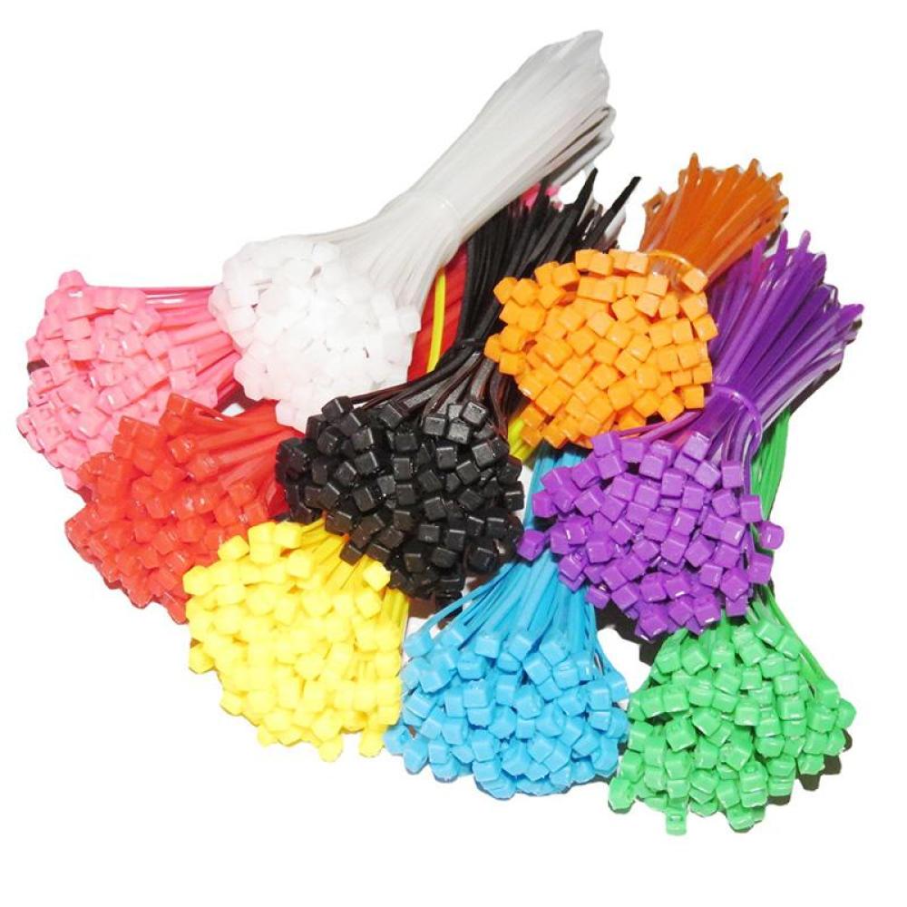 100pcs/pack Nylon Wire Self-Locking Corrosion Resistance Cable Zip Ties Organiser Fasten Cable