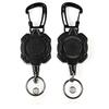 1Pc Anti-Theft Metal Easy-To-Pull Buckle Elastic Keychain Retractable Key Ring