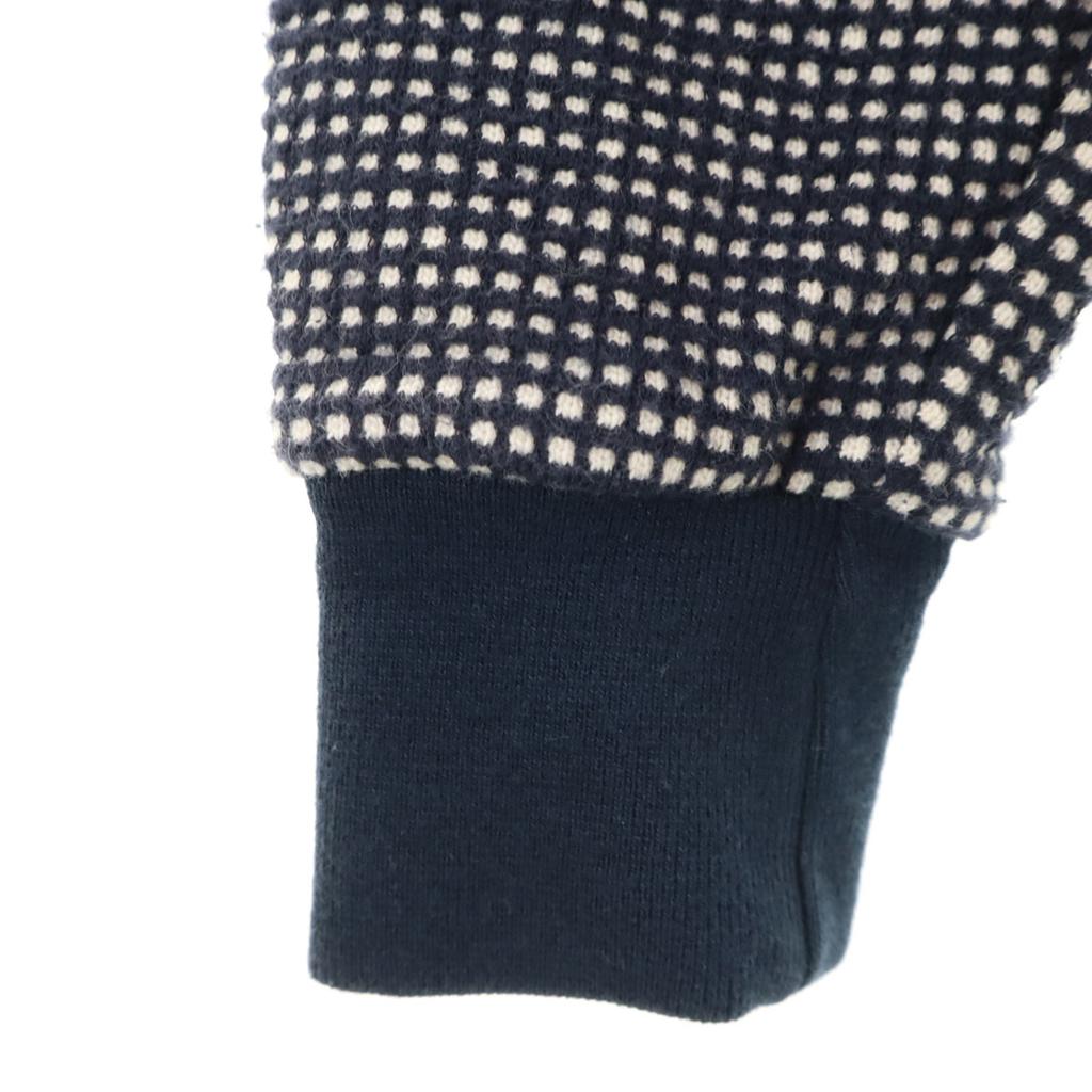 Maison Kitsune Сделано в Португалии Вафельный трикотаж с длинным рукавом XS Темно-синий Мужской Б/у