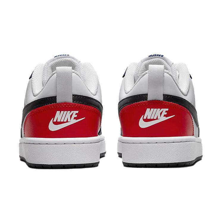Nike Детские кроссовки Court Borough Low 2 GS USA Белый полночный-темно-синий черный DO7446-101