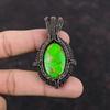 Медно-зеленый бирюзовый кулон Медная проволока, обернутая кулоном с драгоценным камнем, ювелирные изделия ручной работы Изящный кулон, медная проволока, обернутая ювелирными изделиями, свадебный подарок