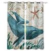Sea Turtle Ocean Creature Landscape Blackout Curtains For Living Room Bedroom Window Treatment Blinds Drapes Kitchen Curtains