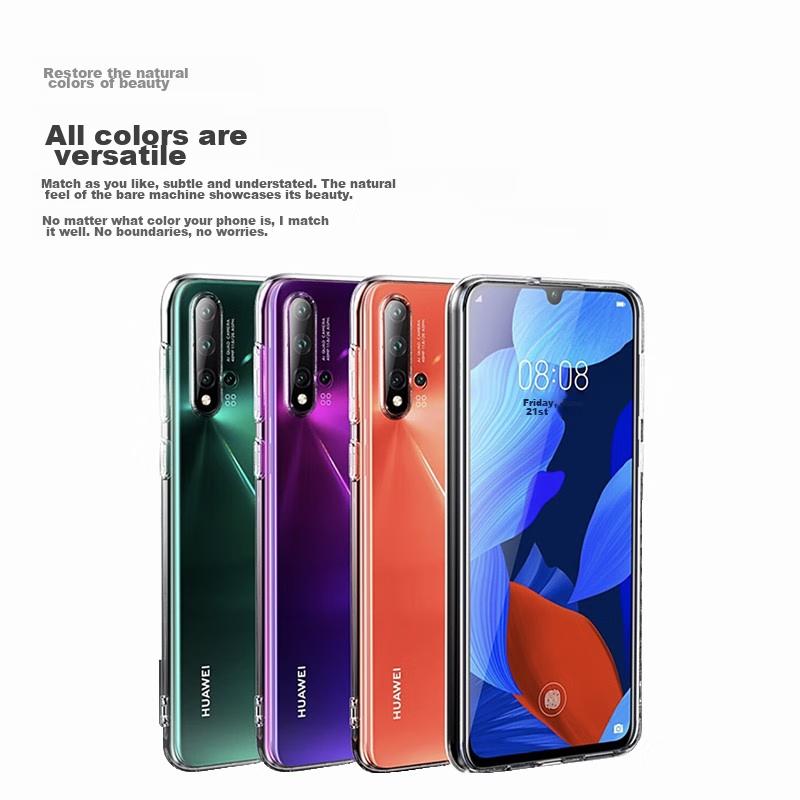 Snowkids Transparent Phone Case for Huawei P40 Pro, TPU Shockproof Soft Protective Cover, Ultra-Thin Trendy Simple Design for Men And Wome