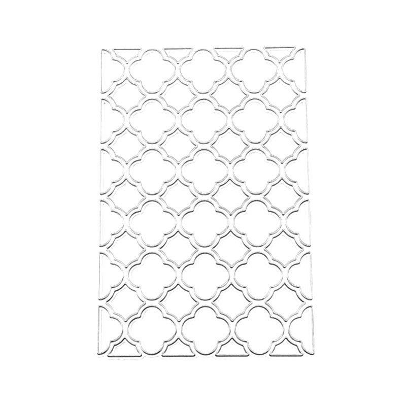 Прямоугольная выдолбленная сетка-рамка Узор Металлические стальные штампы Трафареты Скрапбукинг Ремесло Штамп 3D DIY Изготовление праздничных открыток