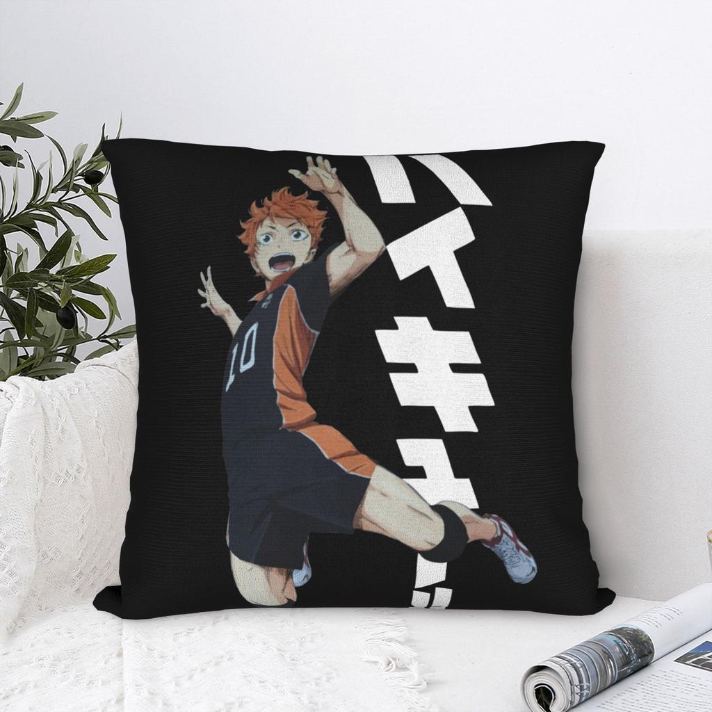 Наволочка для квадратной подушки Haikyuu Хината Шоё Чехлы для подушек Модный Декор на молнии Чехол для декоративной подушки на сиденье 40x40см
