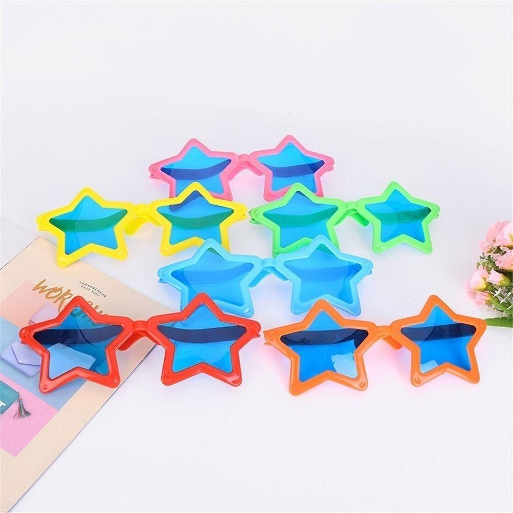 Novelty Big Pentagram Glasses Bar Dance Party Costume Glasses Vintage Funny Glasses for Adults