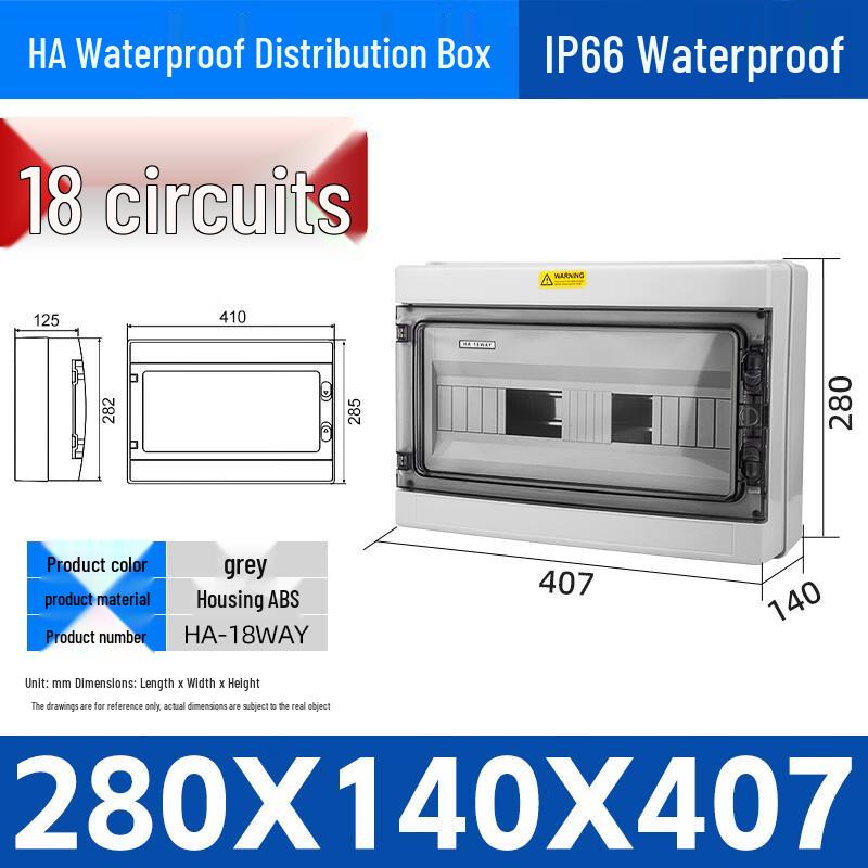 KAPU HA-36 Водонепроницаемый распределительный щиток для помещений/улицы, CN вилка (адаптер в комплекте)
