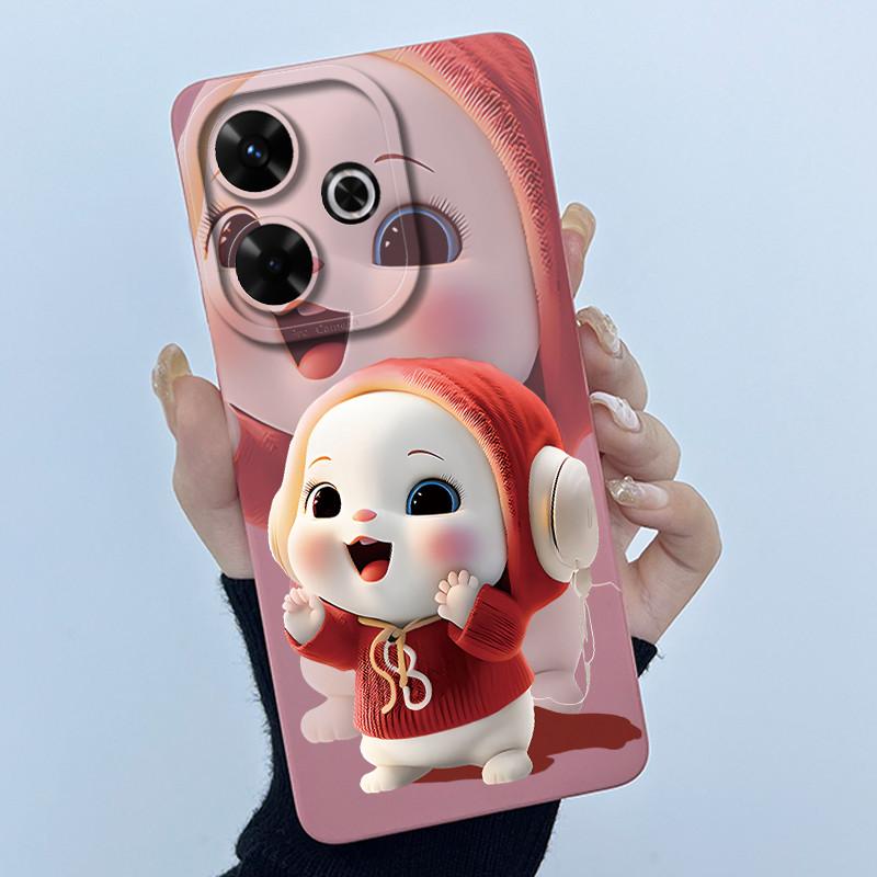 Case For Xiaomi Poco M6 4G Redmi 13 4G 13 5G Cute Panda Sweet Girls Cats Silicone Soft Back Cover Bumper Slim Protective Casing