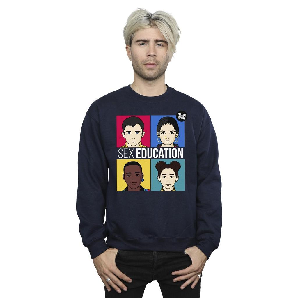 Netflix Mens Sex Education Teen Illustrated Sweatshirt