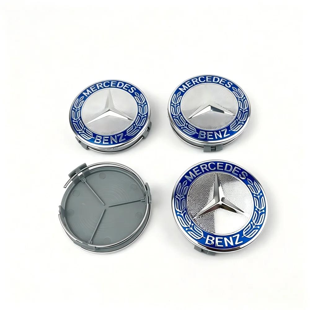 New Car Wheel Center Logo Hub Cap 4pcs 75mm For Mercedes Benz AMG W204 C218 A207 C117 CLA CLS E Class W212 S212 X166 W176 W205 W246 DM1