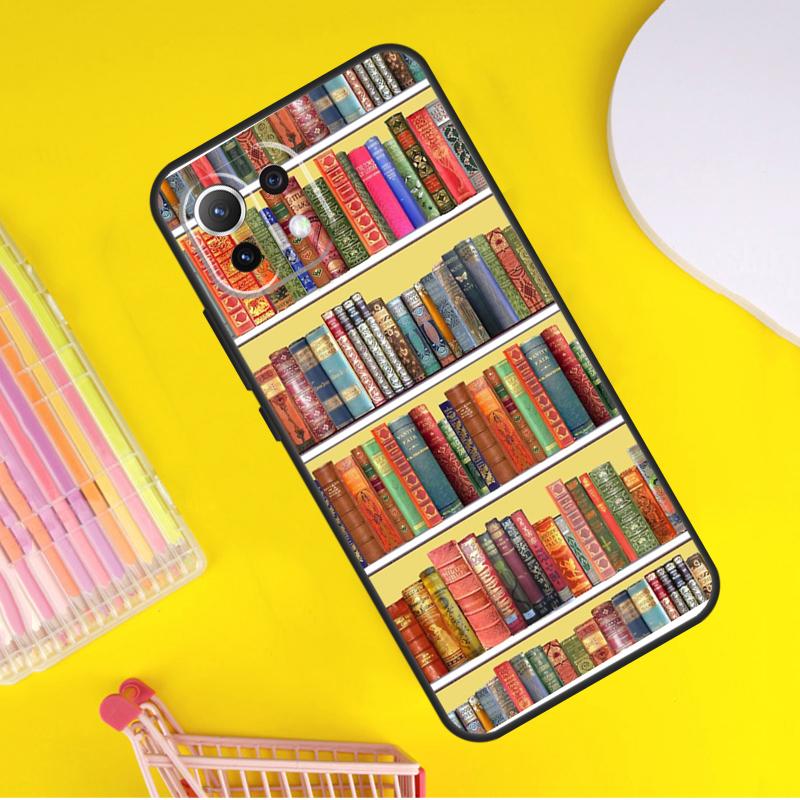 Винтажная КНИГА Книжный червь книжная полка Чехол Для Xiaomi 14 13 Ultra 11T 12T 13T 14T Pro POCO X7 Pro X3 X5 F3 F5 F6 M6 X6 Pro Чехол