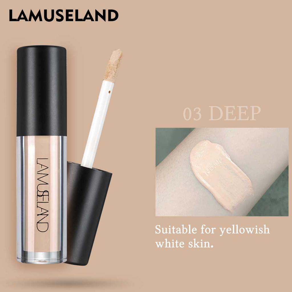 LAMUSELAND 4 Colors Liquid Concealer Facial Beauty Face Makeup Cosmetic Hide The Blemish