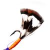MNFT 10Pcs 8# Purple Beard Bass Dry Hook Nymph Fly Fishing Lure  Feather Tail Nymph Tying Fly Fishing Bait Lures
