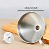 Stainless Steel Funnel Kitchen Oil Liquid Funnel Metal Funnel with Detachable Filter Wide Mouth Funnel for Kitchen Tool