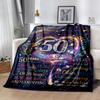 Happy 50th Birthday Celebration Flannel Blanket-Soft and Suitable for Sofas,Beds,Offices,Travel,All Seasons,Great Gift for Holidays and Birthdays.
