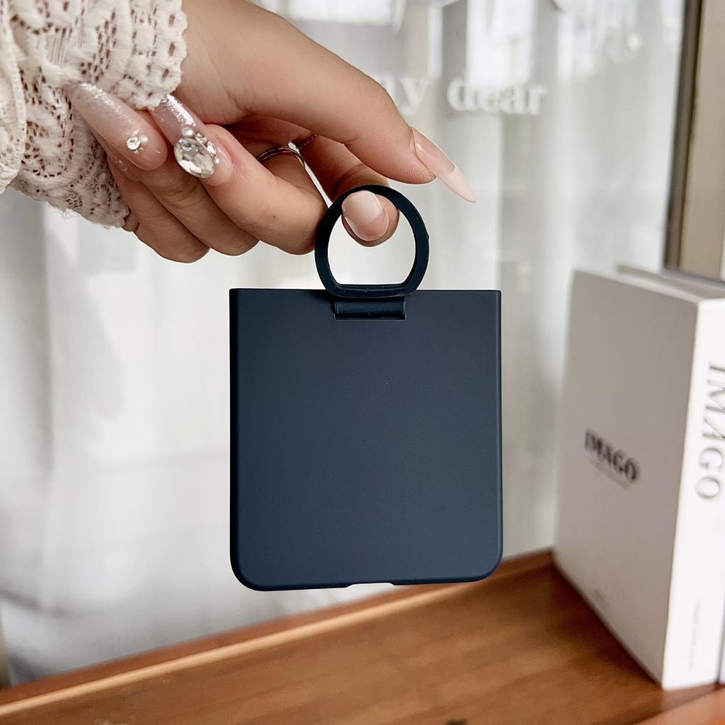 Ring Buckle Phone Case for Samsung Z FLIP7 TPU Hard Cover