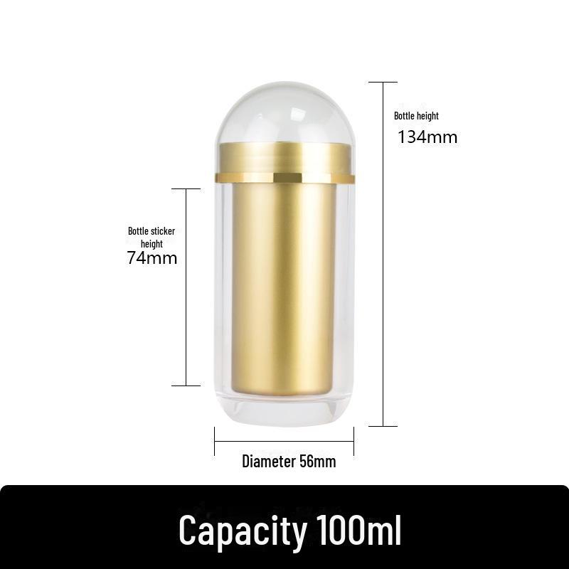 Premium 100ML Acrylic Medicine Bottle with 60 Capsules