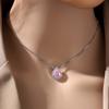 Luxury Water Drop Cubic Zirconia Pendant Necklace for Women Simple Elegant Neck Accessories Wedding Party Fashion Jewelry