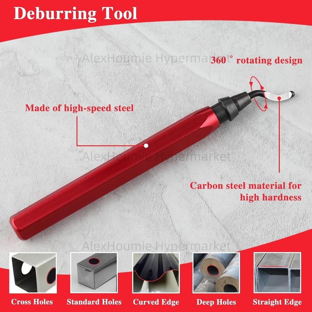 21PCS RB1000 Metal Deburring Tool Bulk Set Deburr Edge Cutting Tool with 360 Degree Rotary Head BS1010 Burr Removal Blades