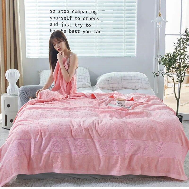 Винтажное хлопковое одеяло для постельного полотенца, одеяло, мягкая простыня, одноместное двуспальное покрывало размера «queen-size», постельное белье, покрывало, одеяла