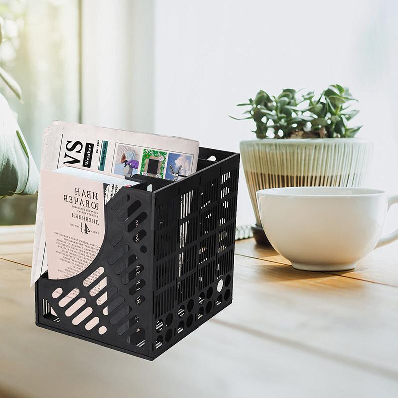 Пластиковая полка для файлов, настольные держатели для журналов, настольный аккуратный органайзер 4 в 1