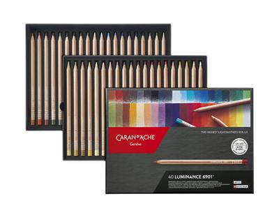 Caran Luminance 6901 набор из 40 цветов в бумажной коробке d'Ache 6901-740