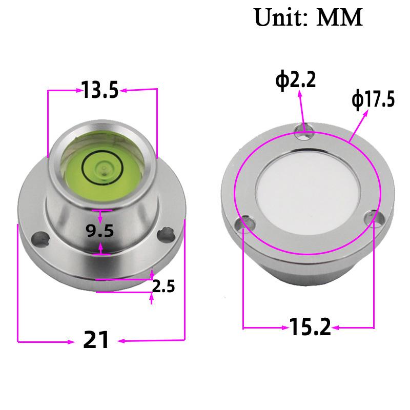 Круглый спиртовой пузырьковый уровень шарик мини датчик уровня воды линейка диаметр 21 мм до 29,2 мм 1 шт