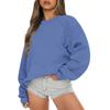 Women Autumn Winter Tops Women's Long Sleeve Sweatshirt Casual Crewneck Loose Fit Pollover Fleece Tops