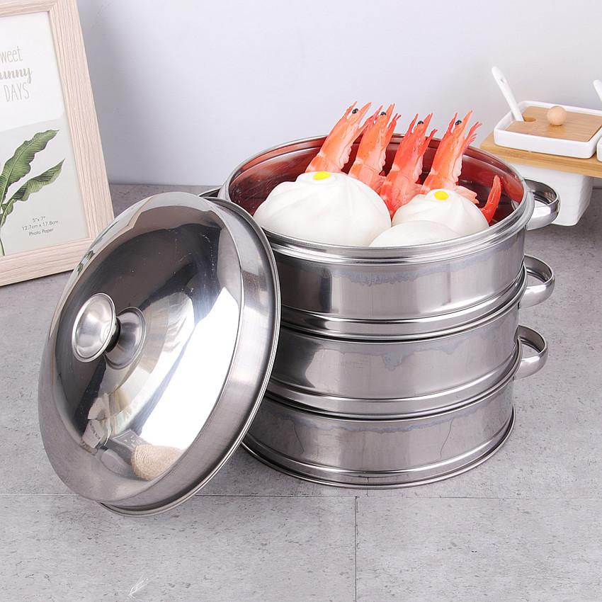 Пароварка из нержавеющей стали с ручкой и крышкой, кастрюля для риса, пельмени, решетка для приготовления пищи на пару, домашняя кухня, аксессуары для готовки
