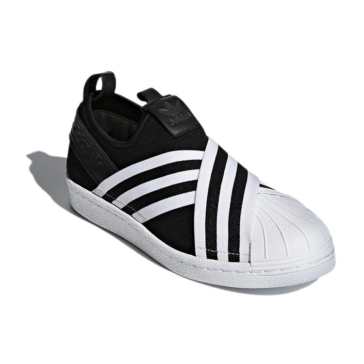 adidas Черные женские кроссовки Superstar Slip-On Core, обувь-белый AC8582
