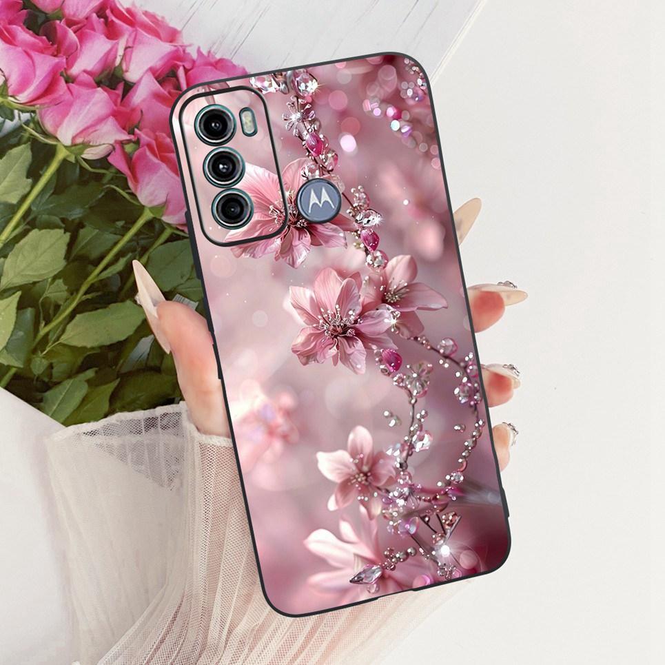 For Motorola Moto G40 Fusion / Moto G60 Phone Case Bow Pattern Colorful Butterfly Flower Back Cover Soft Matte Silicone Casing