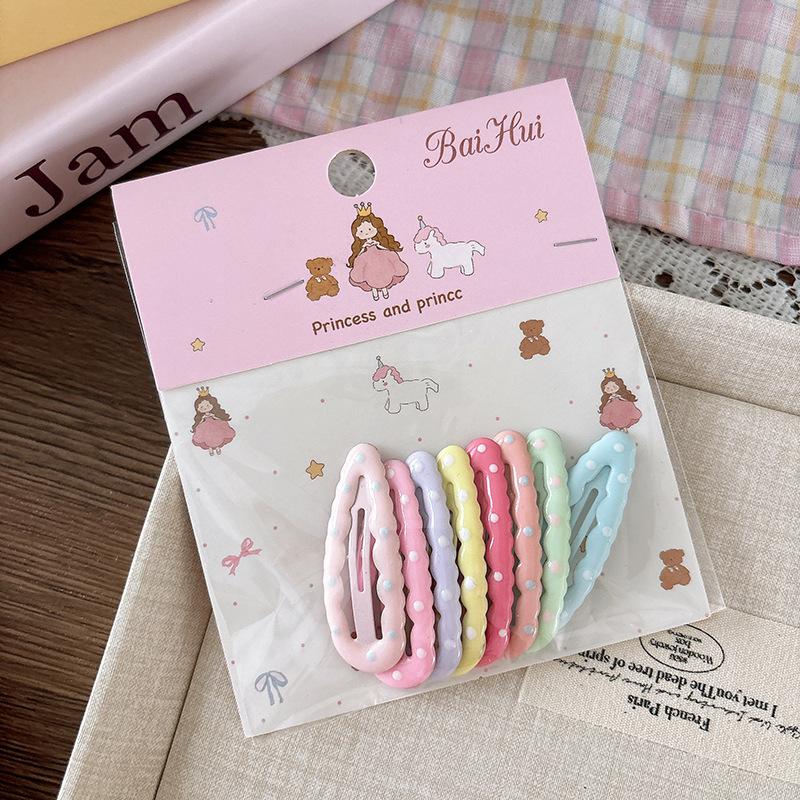 8 шт. Милые конфетных цветов детские универсальные заколки для волос в виде звезд, заколки для челки, милые девичьи заколки-невидимки, в пакете