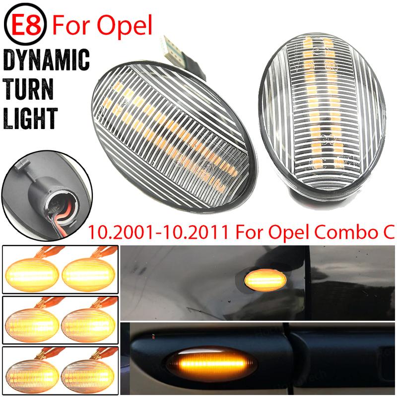 Dynamic Car Light LED Flashing Turn Signal Side Marker Lamp   09.2000-12.2009 For Opel Corsa C (X01)