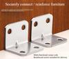 10 Corner Brackets + 60 Thickened Corner Brackets Stainless Steel Right-angle Fasteners, for Fixing Tables, Chairs, Wooden Beds, 90-degree Connection.