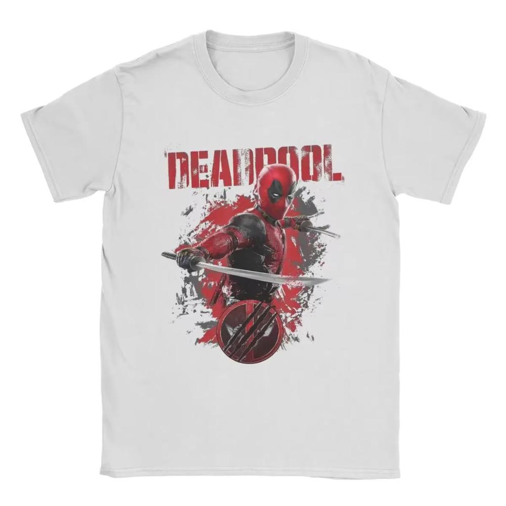 Летняя футболка D&W с фильмом «Дэдпул и Росомаха» для мужчин и женщин, комикс, футболки из чистого хлопка с графическим принтом