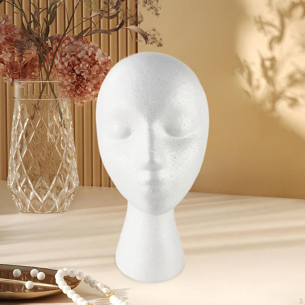 Foam Mannequin Head Hair Glasses Hat Display Holder Multipurpose Manikin Wig for
