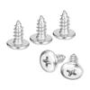 M5x12mm Flat Head Drive Self-Tapping Screws, 304 Stainless Steel Cross Drive Fastener Screws, Silver, Pack of 50